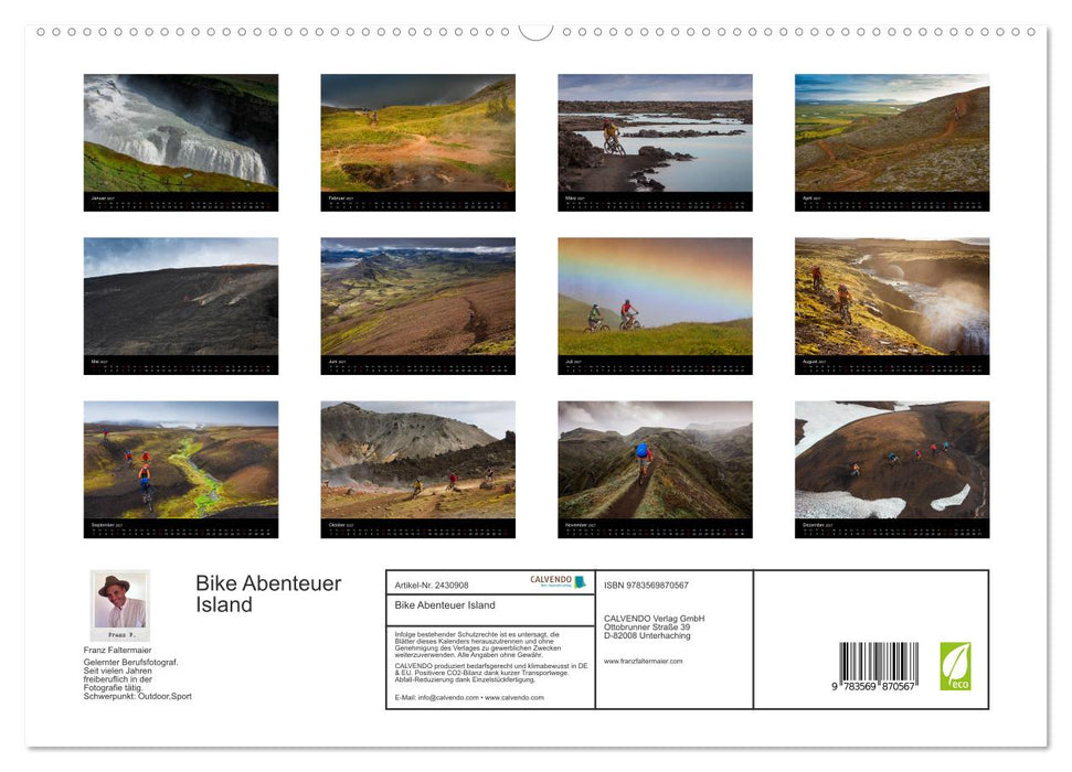 Bike Abenteuer Island (CALVENDO Premium Wandkalender 2027)