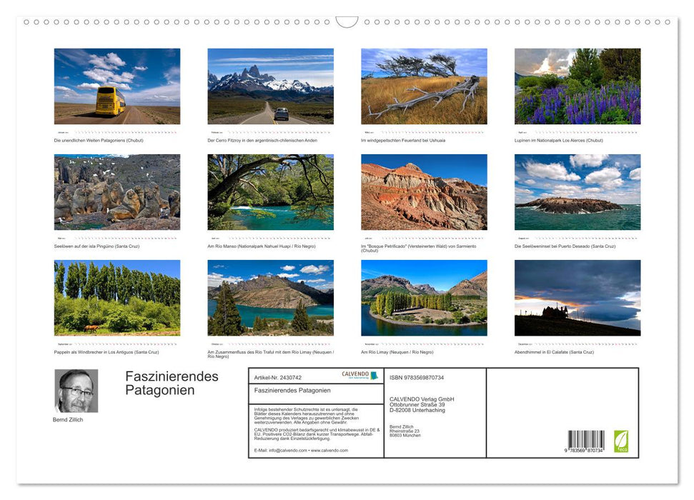 Faszinierendes Patagonien (CALVENDO Wandkalender 2027)