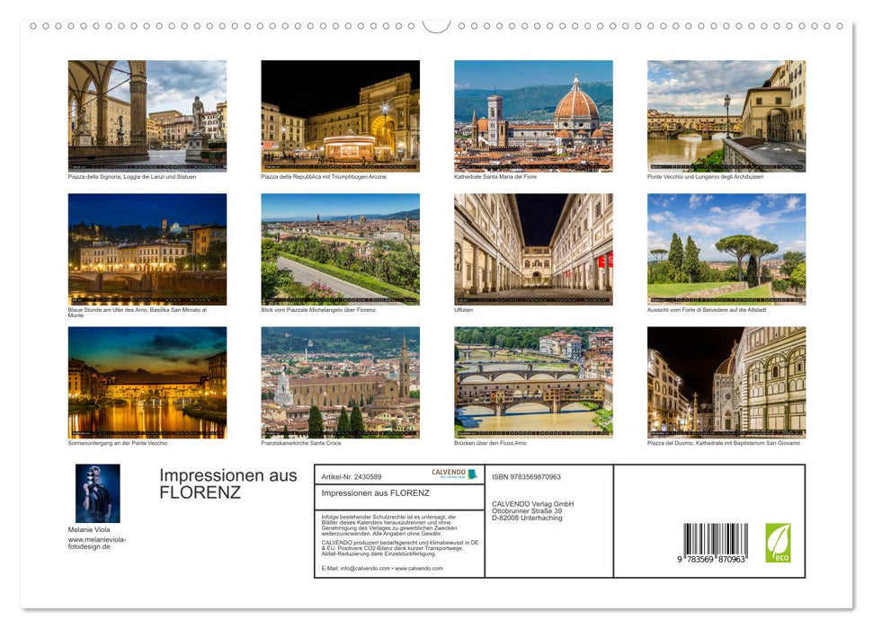 Impressionen aus FLORENZ (CALVENDO Premium Wandkalender 2027)
