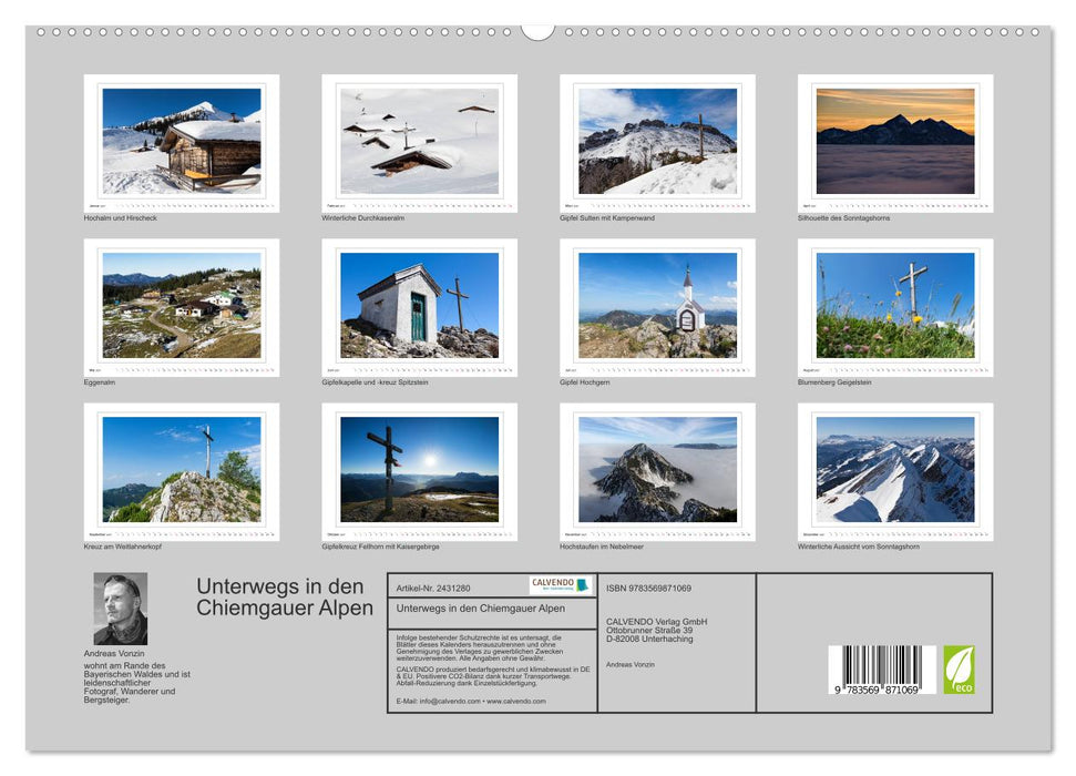 Unterwegs in den Chiemgauer Alpen (CALVENDO Premium Wandkalender 2027)
