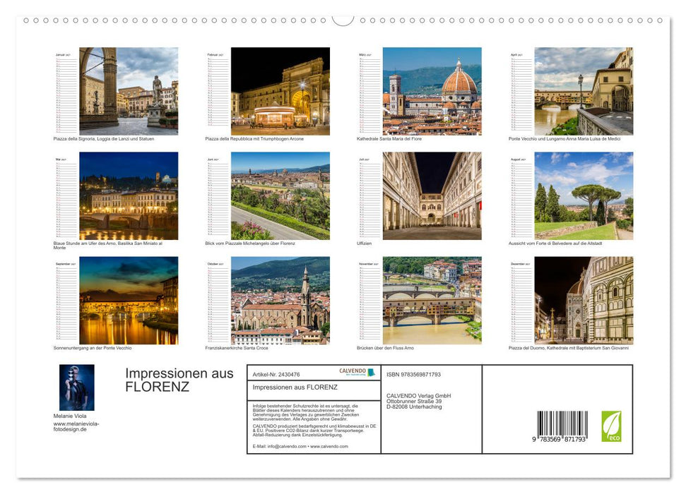 Impressionen aus FLORENZ (CALVENDO Premium Wandkalender 2027)