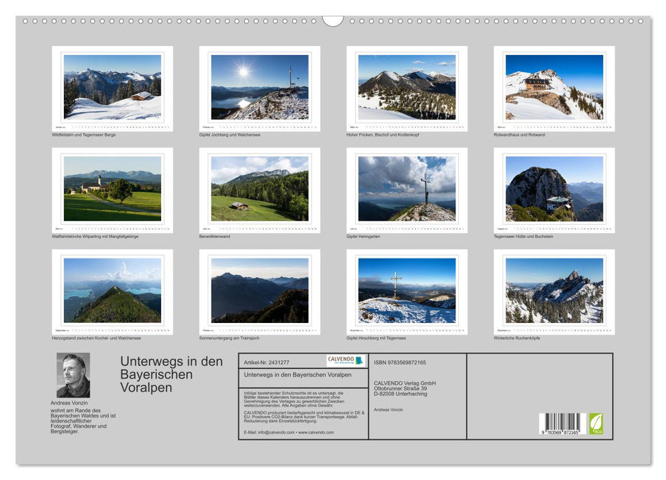 Unterwegs in den Bayerischen Voralpen (CALVENDO Wandkalender 2027)