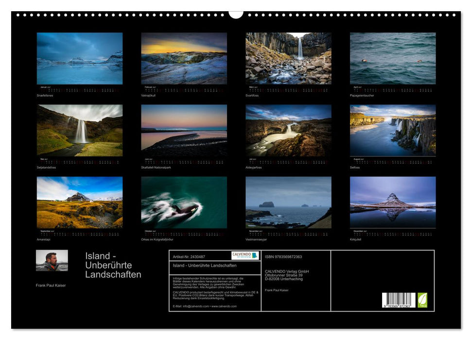 Island - Unberührte Landschaften (CALVENDO Wandkalender 2027)