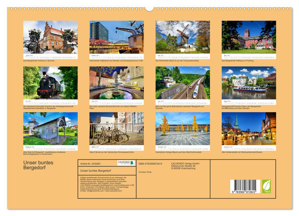 Unser buntes Bergedorf (CALVENDO Premium Wandkalender 2027)