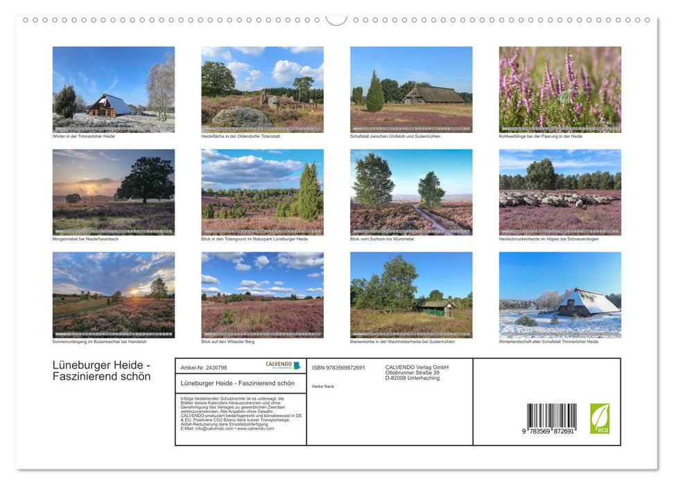 Lüneburger Heide - Faszinierend schön (CALVENDO Premium Wandkalender 2027)