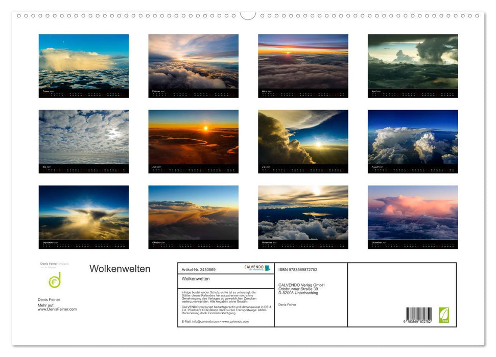 Wolkenwelten (CALVENDO Wandkalender 2027)