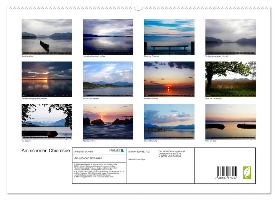 Am schönen Chiemsee (CALVENDO Premium Wandkalender 2027)