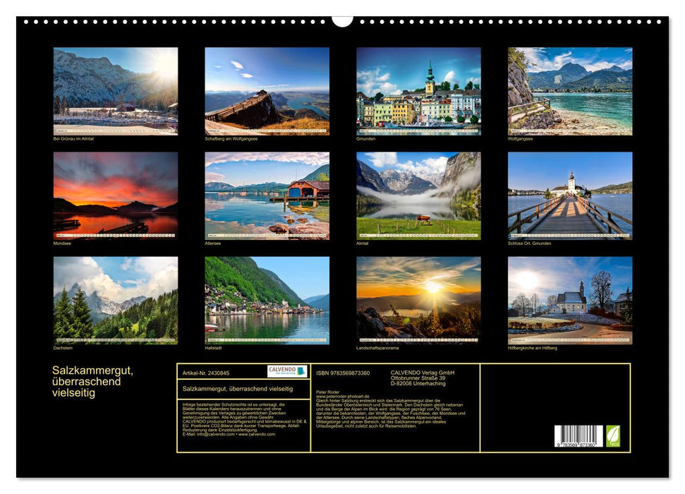 Salzkammergut, überraschend vielseitig (CALVENDO Wandkalender 2027)