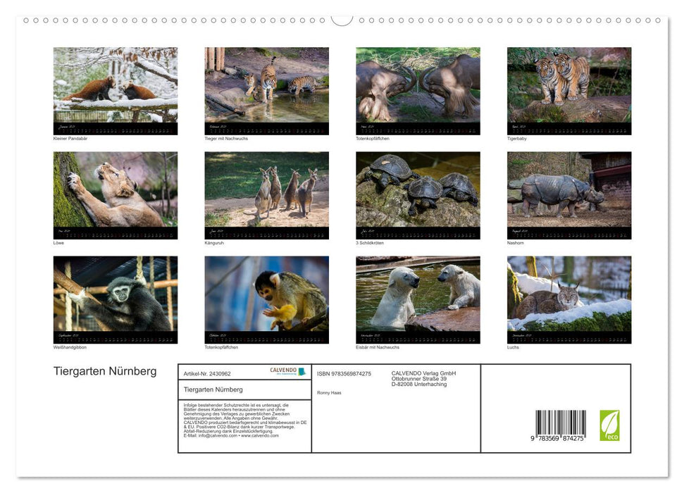 Tiergarten Nürnberg (CALVENDO Premium Wandkalender 2027)