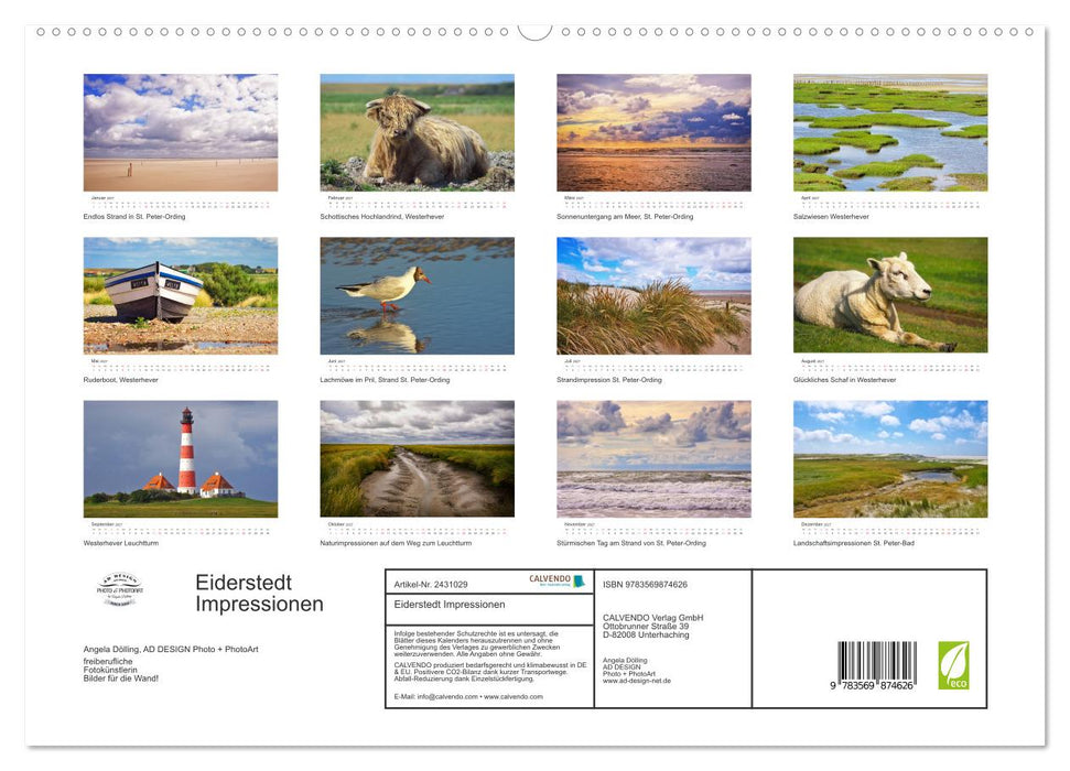 Eiderstedt Impressionen (CALVENDO Premium Wandkalender 2027)