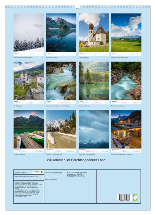 Willkommen im Berchtesgadener Land (CALVENDO Wandkalender 2027)