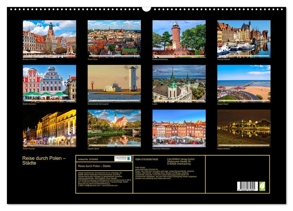 Reise durch Polen – Städte (CALVENDO Wandkalender 2027)
