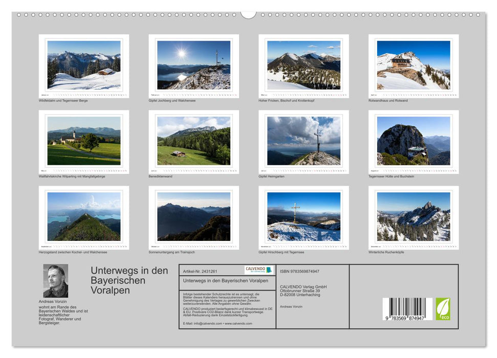 Unterwegs in den Bayerischen Voralpen (CALVENDO Premium Wandkalender 2027)