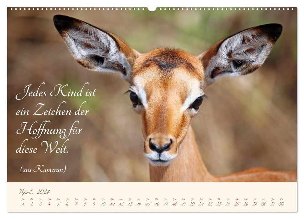 AFRIKA mit einem Hauch von Poesie (CALVENDO Wandkalender 2027)