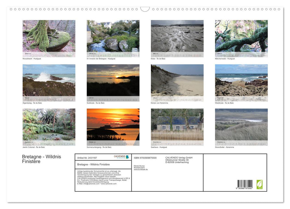 Bretagne - Wildnis Finistère (CALVENDO Wandkalender 2027)