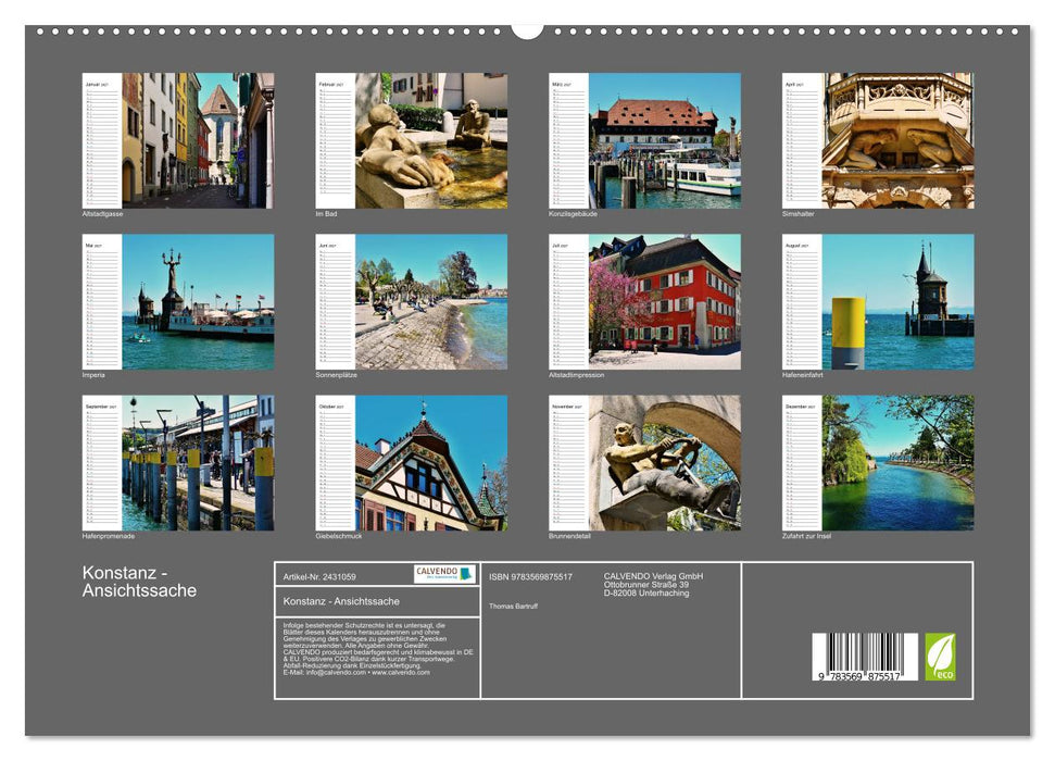 Konstanz - Ansichtssache (CALVENDO Premium Wandkalender 2027)