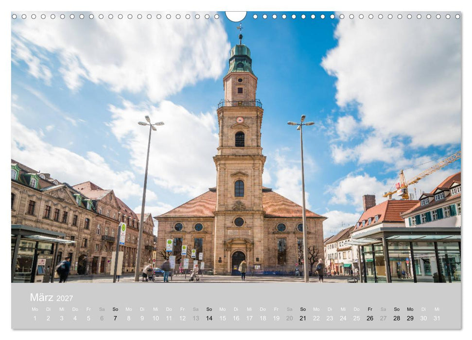 Hugenottenstadt Erlangen 2027 (CALVENDO Wandkalender 2027)