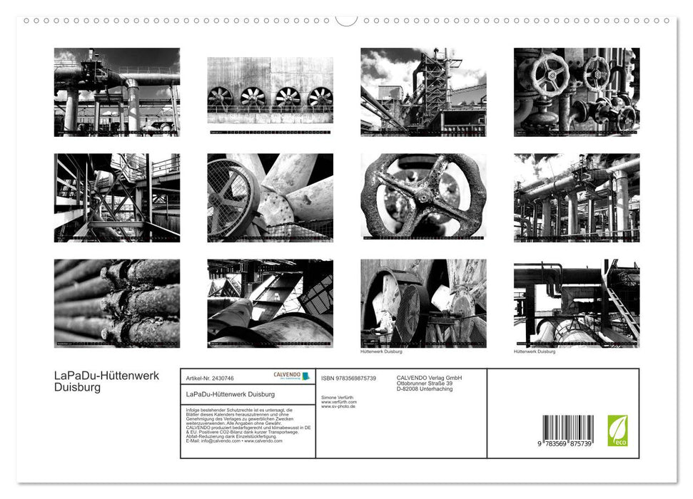 LaPaDu-Hüttenwerk Duisburg (CALVENDO Premium Wandkalender 2027)