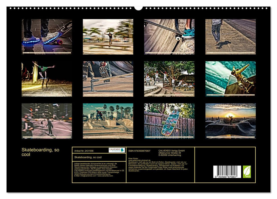 Skateboarding, so cool (CALVENDO Premium Wandkalender 2027)