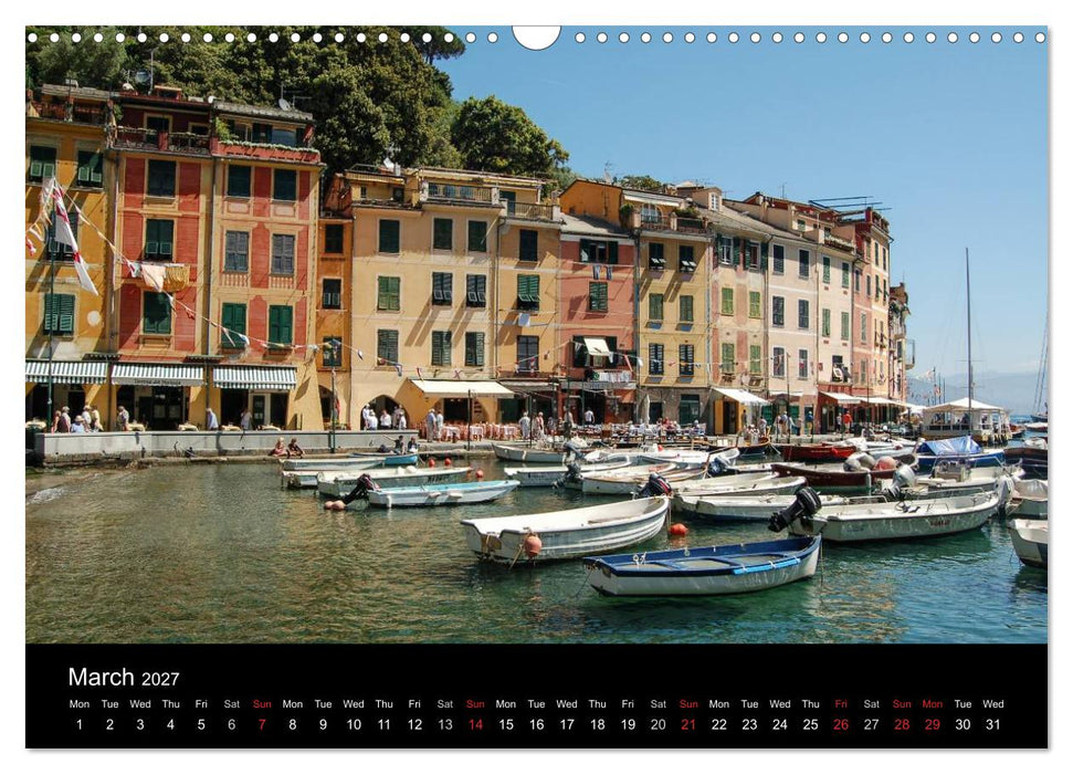 Portofino the Italian Riviera (CALVENDO Monthly Calendar 2027)