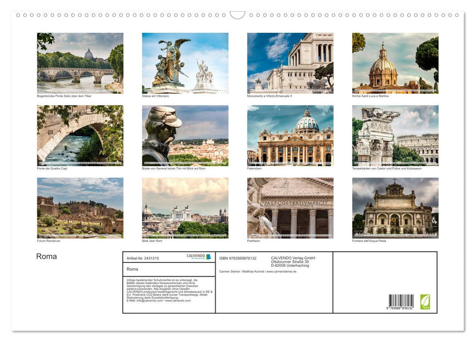 Roma (CALVENDO Wandkalender 2027)