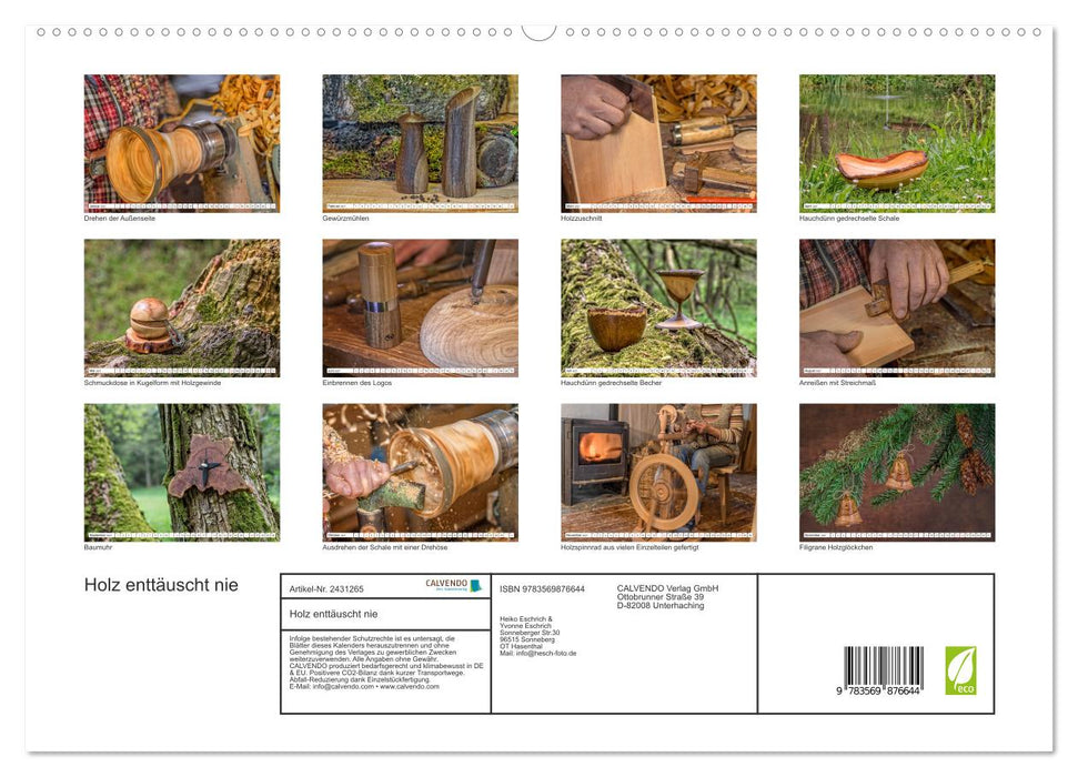 Holz enttäuscht nie (CALVENDO Premium Wandkalender 2027)