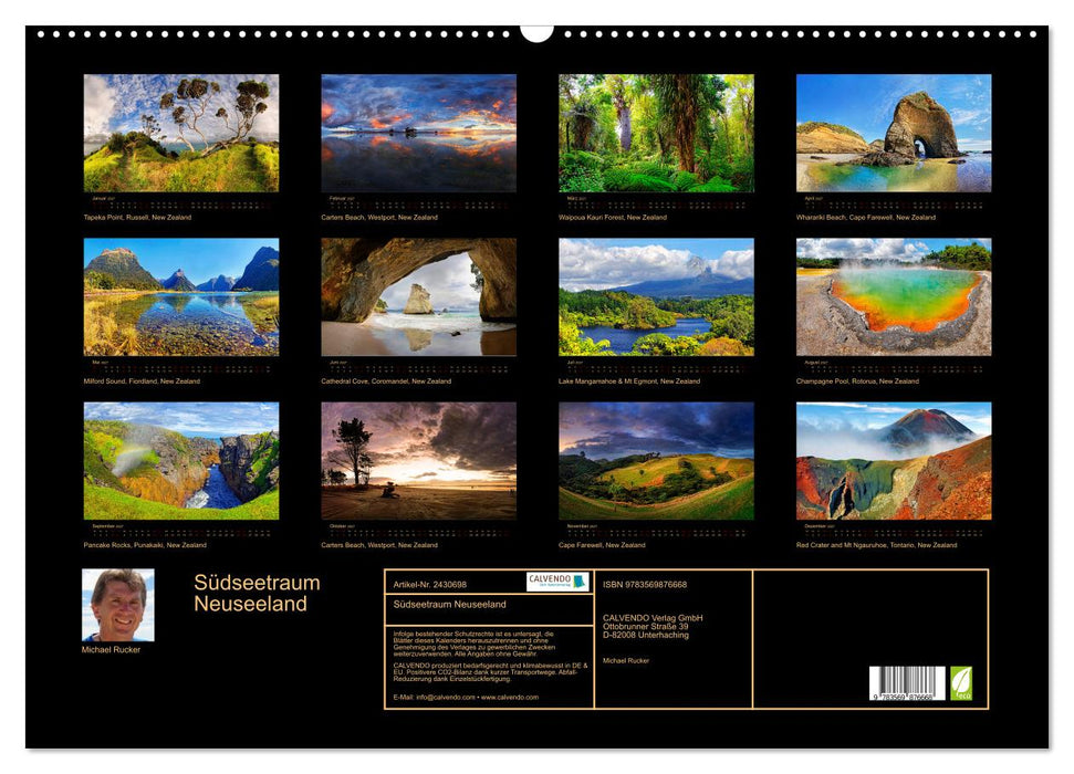 Südseetraum Neuseeland (CALVENDO Wandkalender 2027)