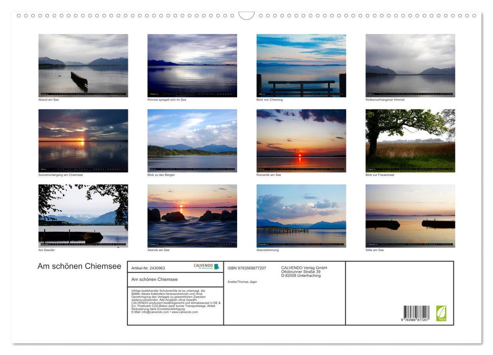 Am schönen Chiemsee (CALVENDO Wandkalender 2027)