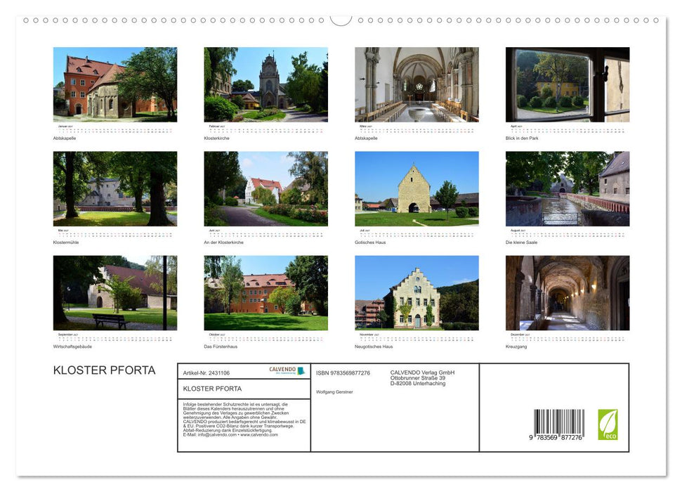 KLOSTER PFORTA (CALVENDO Premium Wandkalender 2027)