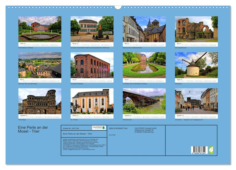 Eine Perle an der Mosel - Trier (CALVENDO Wandkalender 2027)