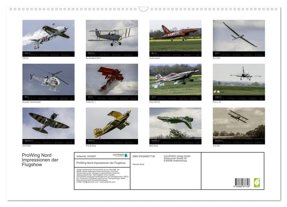 ProWing Nord Impressionen der Flugshow (CALVENDO Wandkalender 2027)