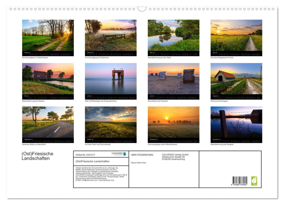 (Ost)Friesische Landschaften (CALVENDO Wandkalender 2027)