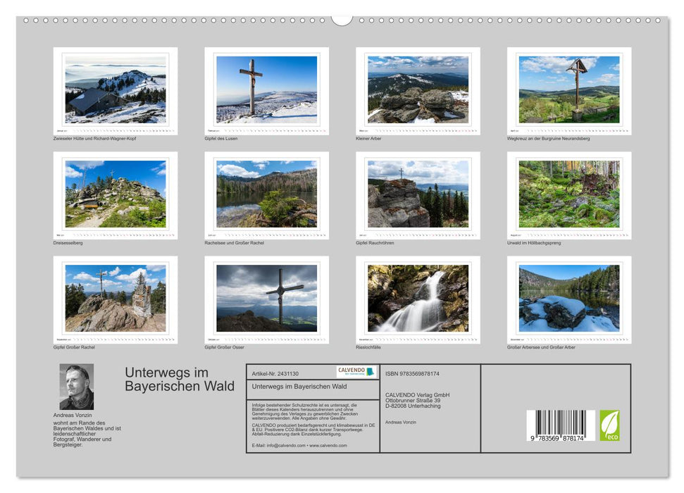 Unterwegs im Bayerischen Wald (CALVENDO Premium Wandkalender 2027)