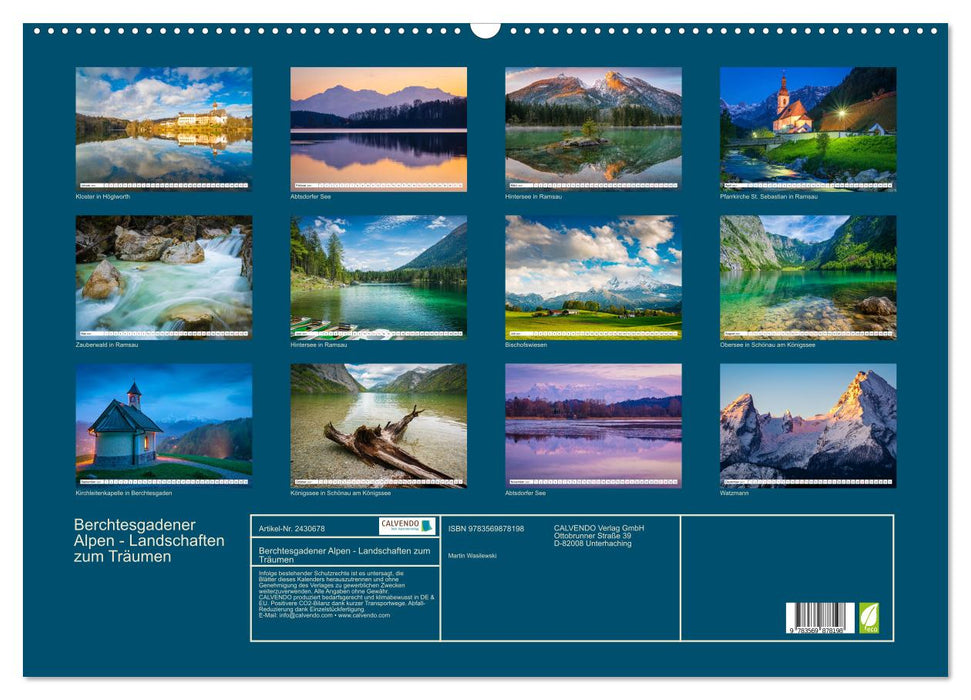 Berchtesgadener Alpen - Landschaften zum Träumen (CALVENDO Wandkalender 2027)