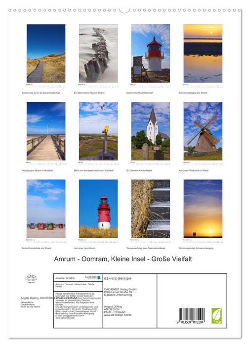 Amrum - Oomram, Kleine Insel - Große Vielfalt (CALVENDO Premium Wandkalender 2027)