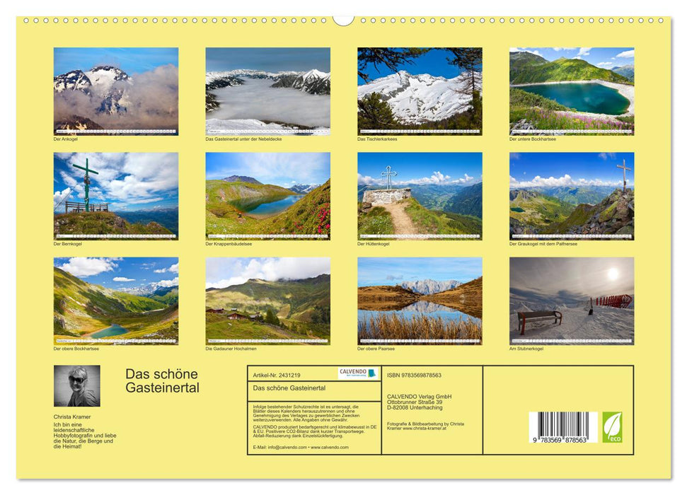 Das schöne Gasteinertal (CALVENDO Premium Wandkalender 2027)