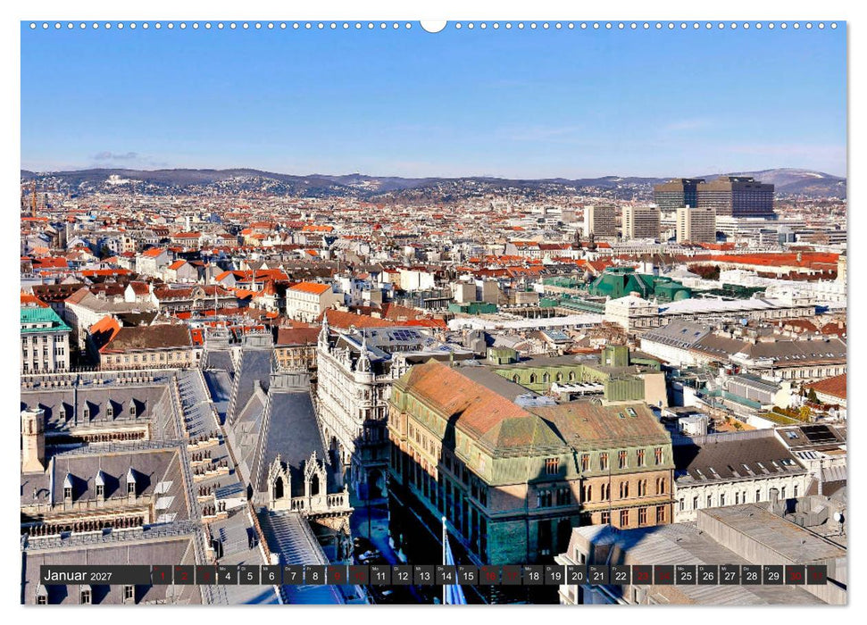 WIEN von oben (CALVENDO Premium Wandkalender 2027)