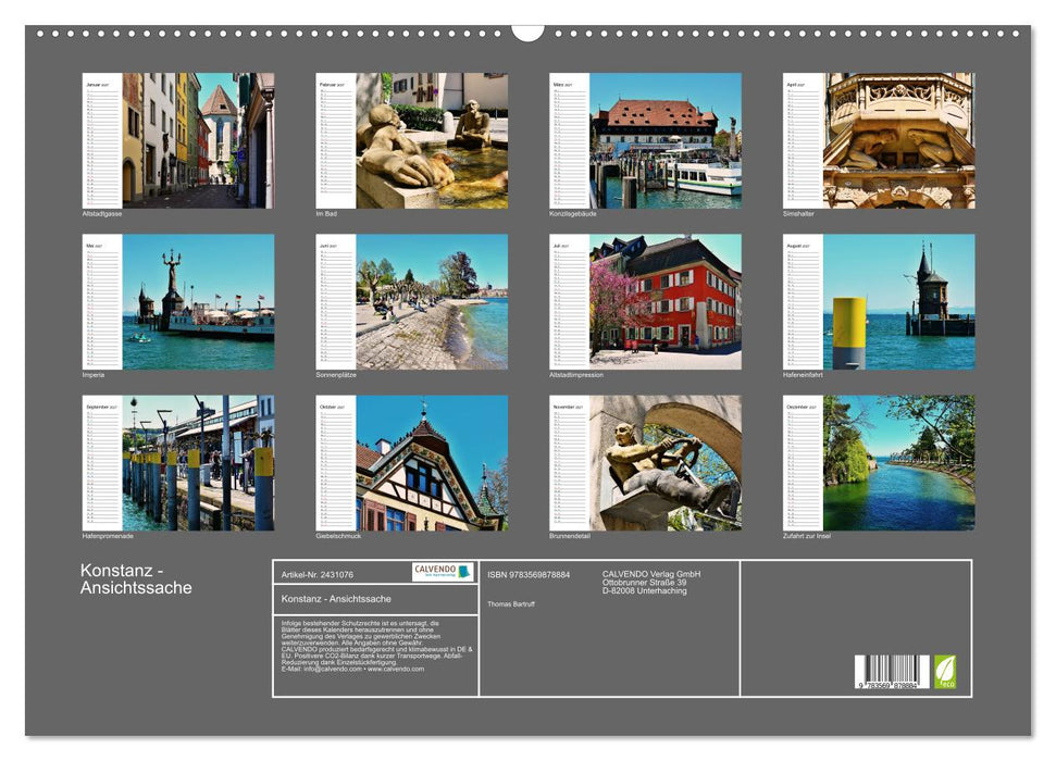 Konstanz - Ansichtssache (CALVENDO Wandkalender 2027)