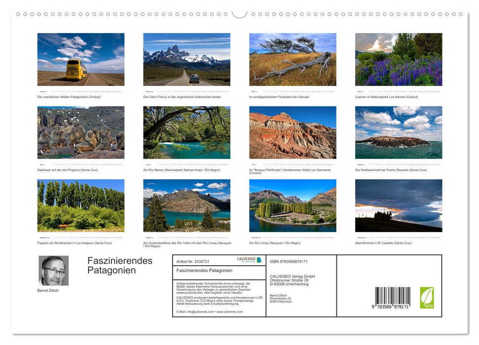 Faszinierendes Patagonien (CALVENDO Premium Wandkalender 2027)