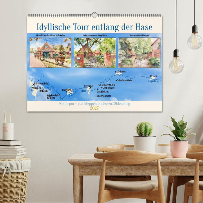 Idyllische Tour entlang der Hase (CALVENDO Wandkalender 2027)