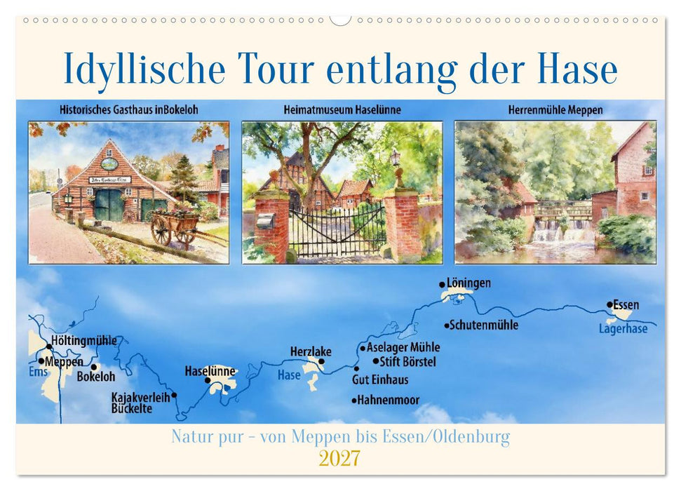 Idyllische Tour entlang der Hase (CALVENDO Wandkalender 2027)