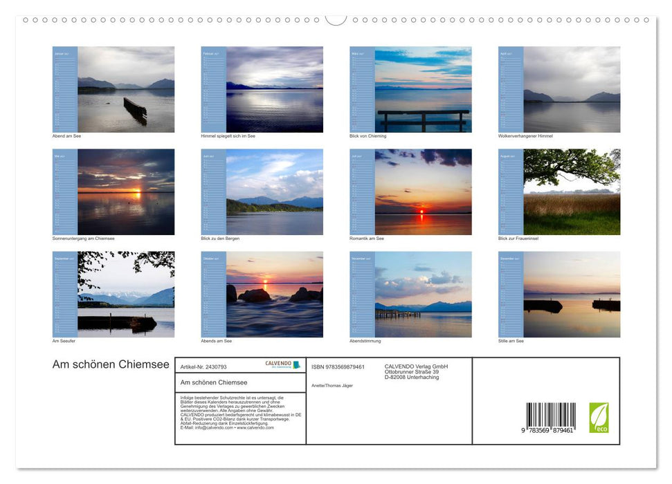 Am schönen Chiemsee (CALVENDO Premium Wandkalender 2027)