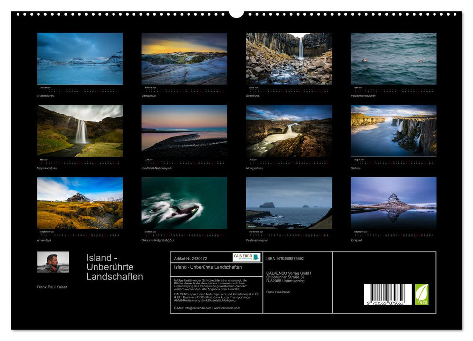 Island - Unberührte Landschaften (CALVENDO Premium Wandkalender 2027)
