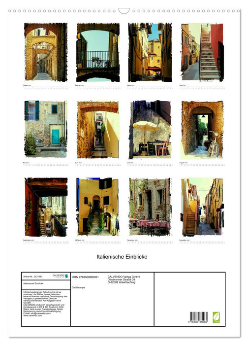 Italienische Einblicke (CALVENDO Wandkalender 2027)
