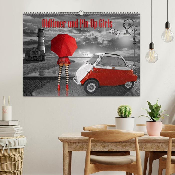 Oldtimer und Pin-Up Girls by Mausopardia (CALVENDO Wandkalender 2027)