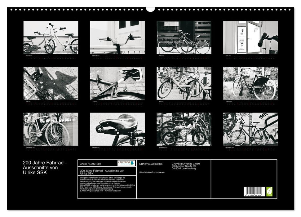 200 Jahre Fahrrad - Ausschnitte von Ulrike SSK (CALVENDO Wandkalender 2027)