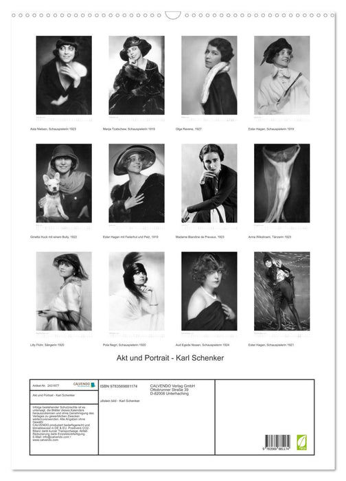 Akt und Portrait - Karl Schenker (CALVENDO Wandkalender 2027)