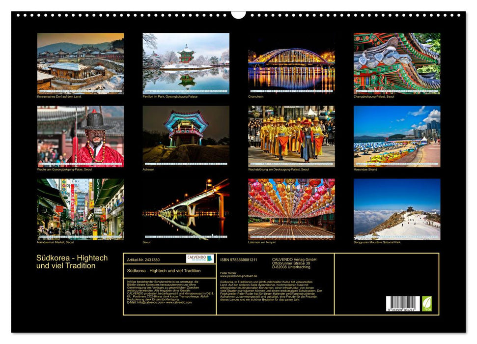 Südkorea - Hightech und viel Tradition (CALVENDO Wandkalender 2027)