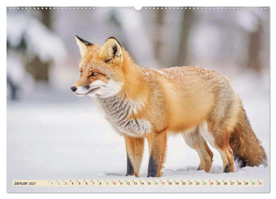 Füchse in Pastellfarben (CALVENDO Wandkalender 2027)