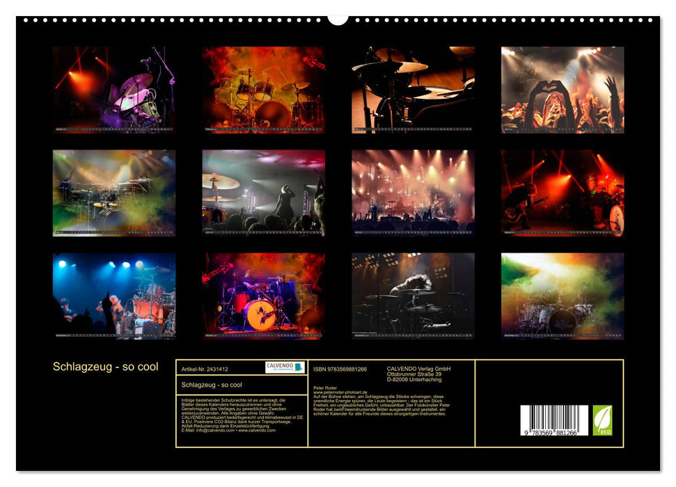 Schlagzeug - so cool (CALVENDO Premium Wandkalender 2027)